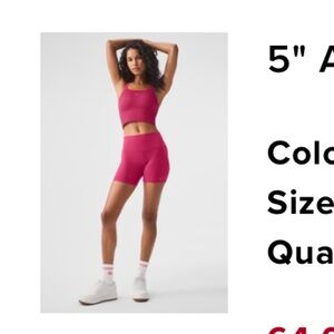 NWOT Alo 5" Airbrush High-Waist Biker Short